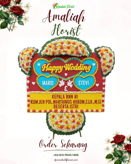 Papan Bunga Pernikahan Sri Padang